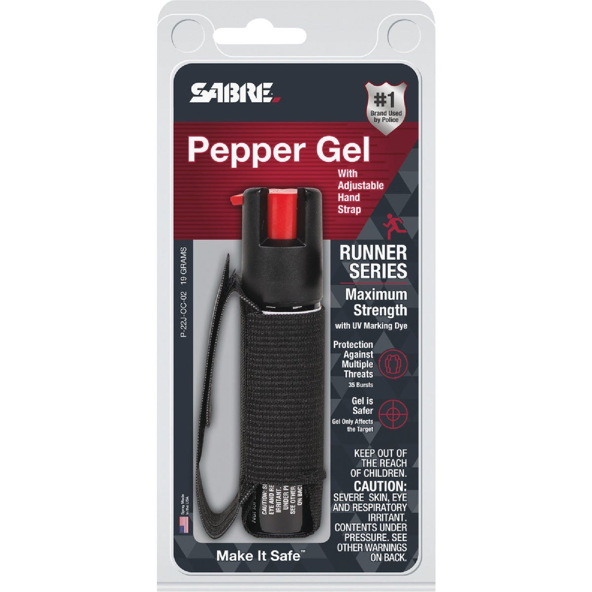 SABRE Sabre P-22J-OC-02 Runner Pepper Gel Hand Strap