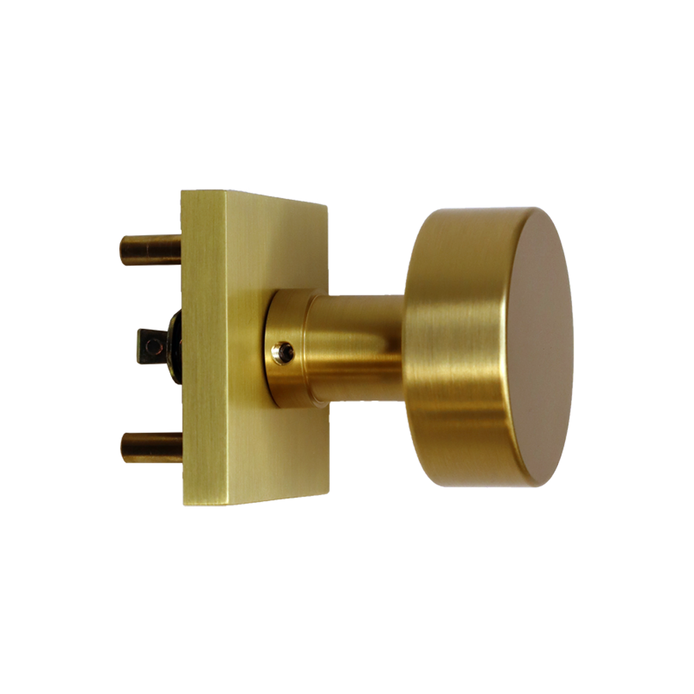 EMTEK Emtek 5110ROUUS4 Round Knob Passage Set Square Rose Satin Brass