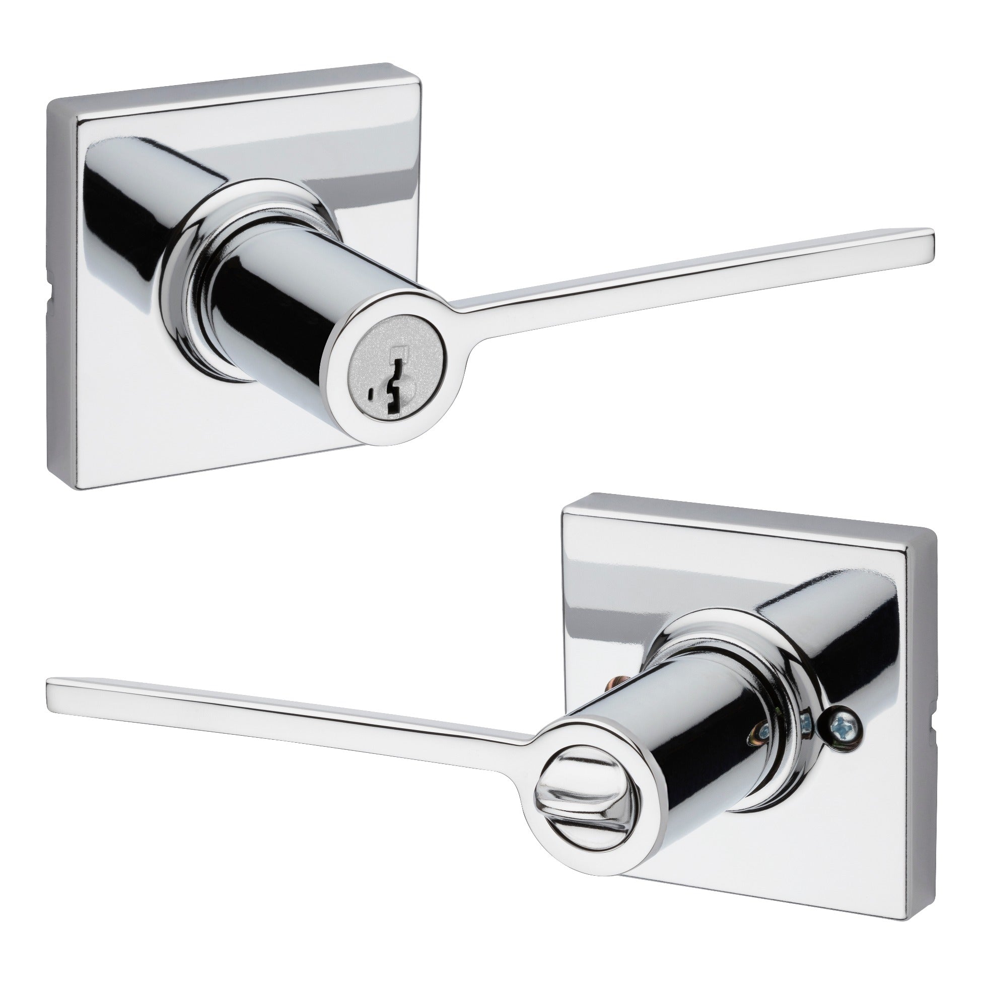 KWIKSET Kwikset 405LRLSQT-26S Ladera Entry Lock Smartkey Chrome