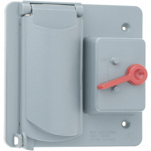 LEVITON Leviton WP2SD-GY Device Electrical Box Cover Pvc