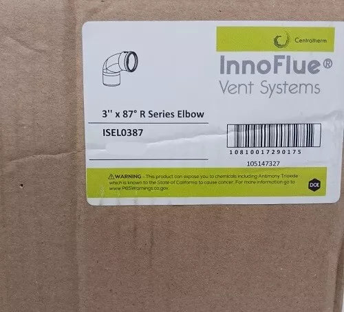 CENTROTHERM Centrotherm ISEL0387 InnoFlue 3 x 87 Degree Elbow