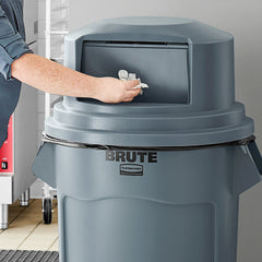 Rubbermaid FG265788GRAY Brute Garbage Can or Wastebasket Dome Lid - For Use With: Brute 2655