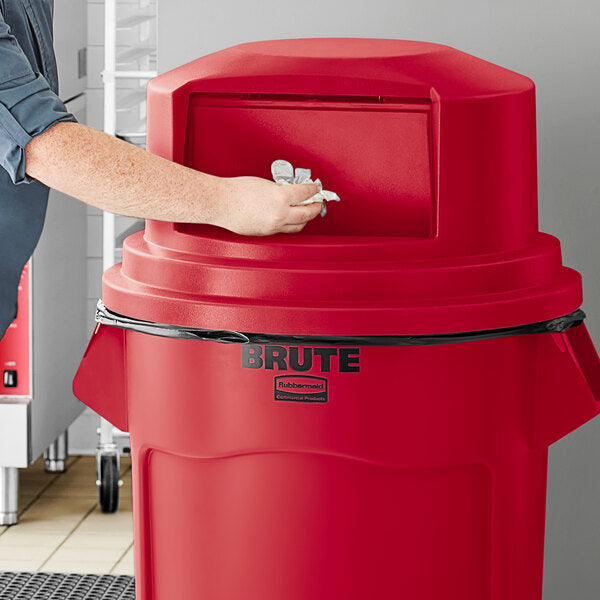 Rubbermaid FG265788RED Brute® Garbage Can or Wastebasket Dome Lid - For Use With: 2655