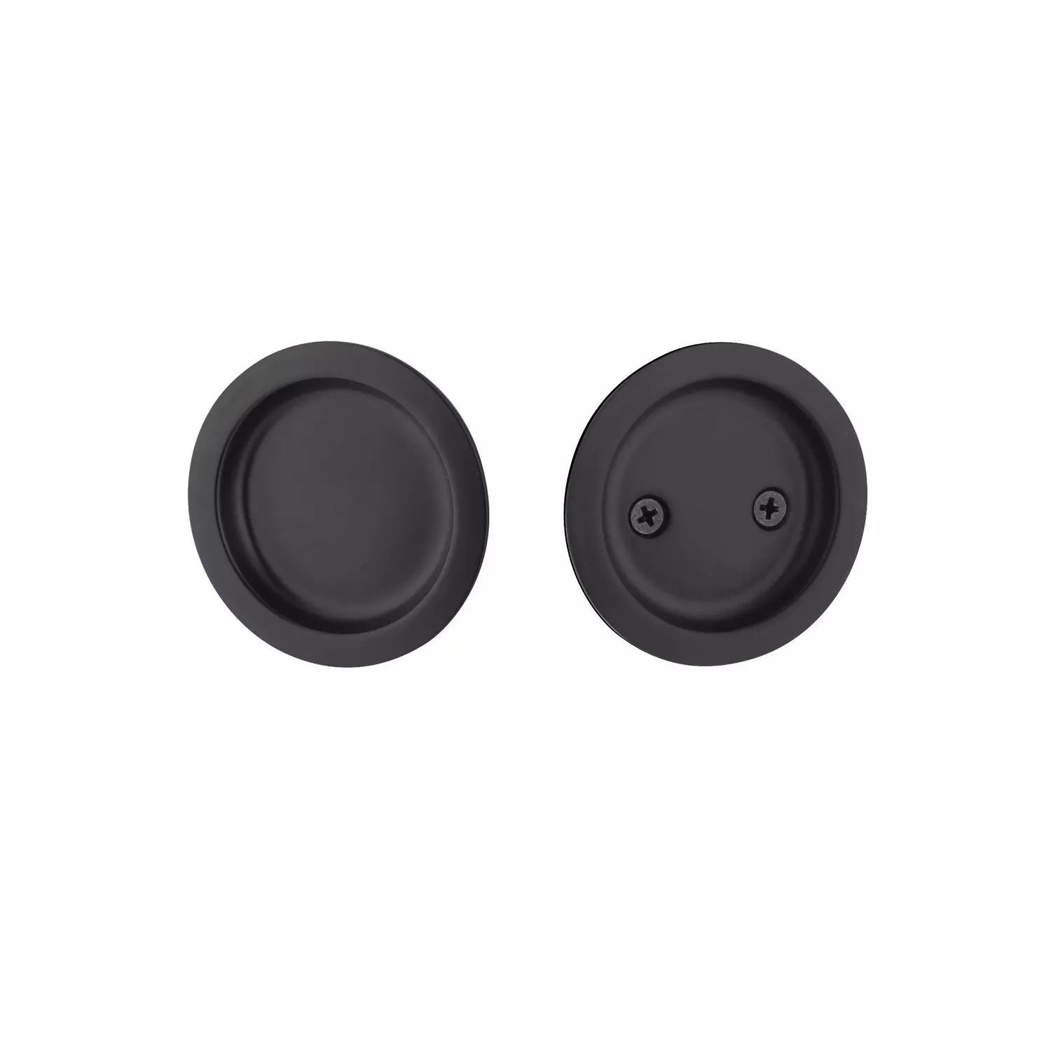 EMTEK Emtek EETPDRND62MB Round Pocket Door Lock Matte Black