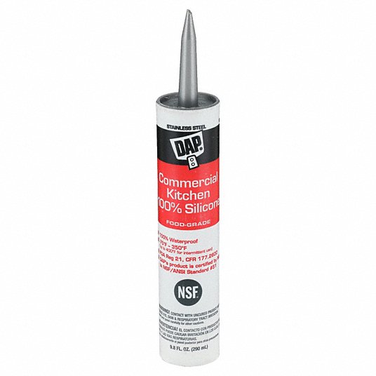 DAP Dap Inc 8660 Stainless Steel Silicone Kitchen Caulk 9.8 Oz