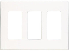 Leviton 80311-SW 3-Gang Decora Plus Screwless Wall Plate White