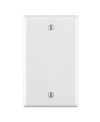 Leviton 80714-W 1-Gang No Device Blank Wall Plate Standard Size Thermoplastic Nylon Box Mount Replacement MPN