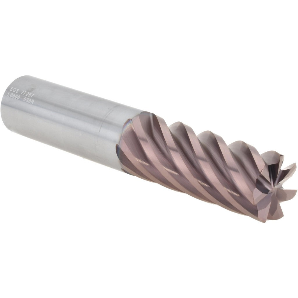 KYOCERA SGS PRECISION TOOLS Sgs 77297 Corner Radius End Mill 1 in 7 Flute Carbide