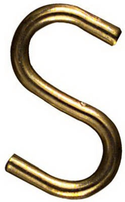 NATIONAL HARDWARE National Mfg N121-806 Open S Hook 1 in Solid Brass 3 Pack