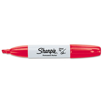 BSC PREFERRED Bsc Preferred MK411RD Chisel Tip Permanent Marker Red 12pk