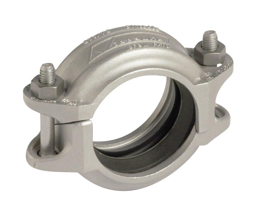 Victaulic L020489XE0 FireLock Style 489 2 in Grooved 316L Stainless Steel Coupling with E Gasket