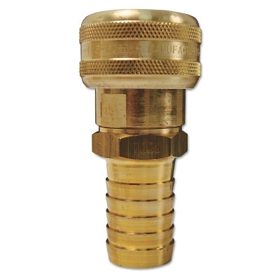 Dixon Valve DC2044 Air Chief Industrial Semi-Auto Coupler Standard Hose Barb 3/8 in ID 1/4 in Body Size Brass