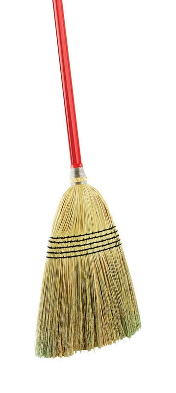 LIBMAN Libman 502 Janitor Corn Broom 57 In Handle 14 In Sweep