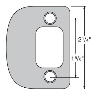 KWIKSET Kwikset 85303-016 Radius Corner Deadbolt Full Lip Strike