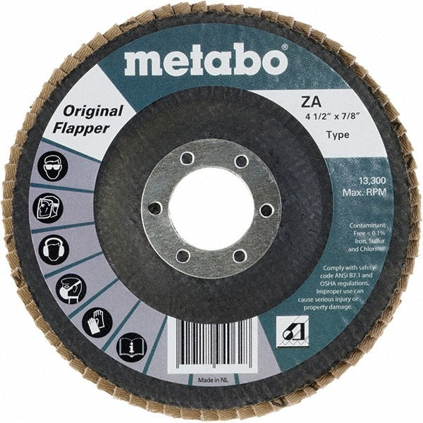 METABO Metabo 629406000 Flap Disc 60 Grit 4.5 in Type 29 Zirconia