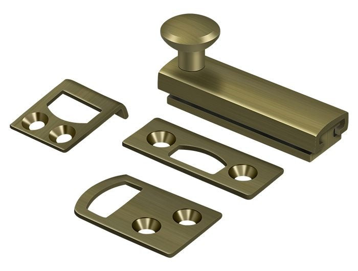 DELTANA Deltana 2SBCS5 Surface Bolt 2 in Concealed Screw Antique Brass