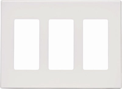 LEVITON Leviton Mfg Co R02-80311-00W 3-gang Screwless Wallplate