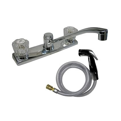 KISSLER Kissler 77-1206 Two Handle Kitchen Faucet with Side Spray (8 in) Replacement 11-1746