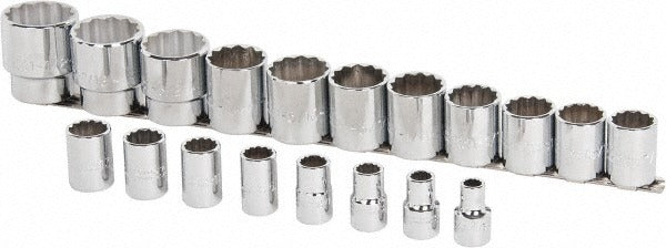 PROTO Proto J54113 19pc 1/2 in Drive Socket Set 3/8-1-1/2 in