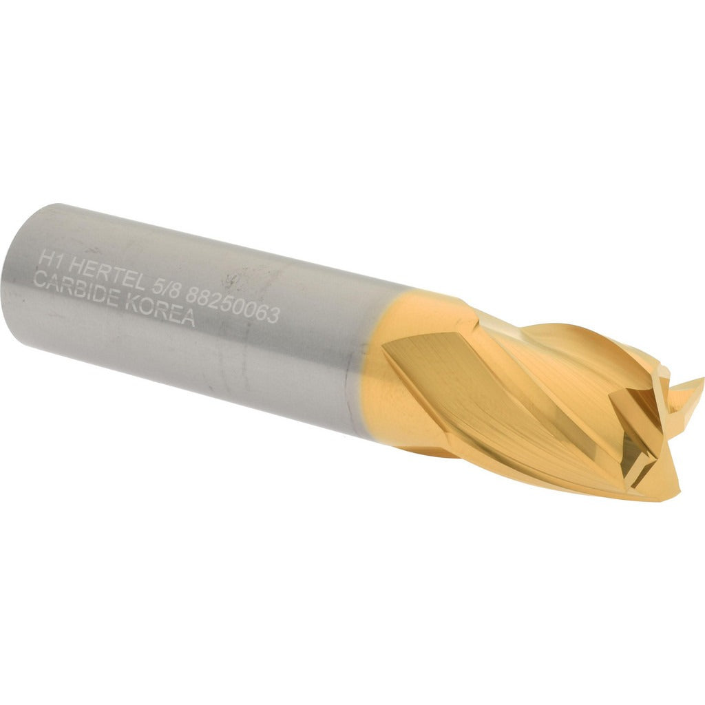 HERTEL Hertel 750310 Square End Mill 5/8 Inch 4 Flute Solid Carbide