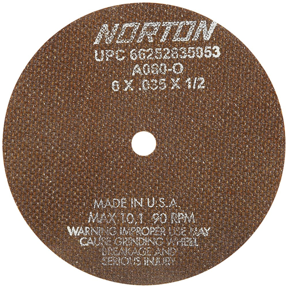 NORTON Norton 66253043014 Aluminum Oxide Cutoff Wheel 8 in 60 Grit