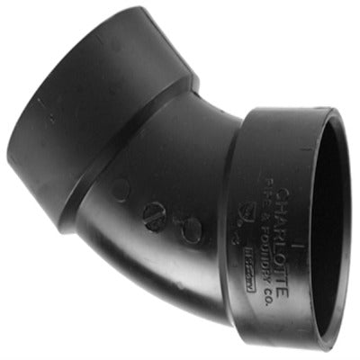 CHARLOTTE PIPE Charlotte Pipe Abs 00321 0800HA 2in 45-deg Hub Elbow Dwv
