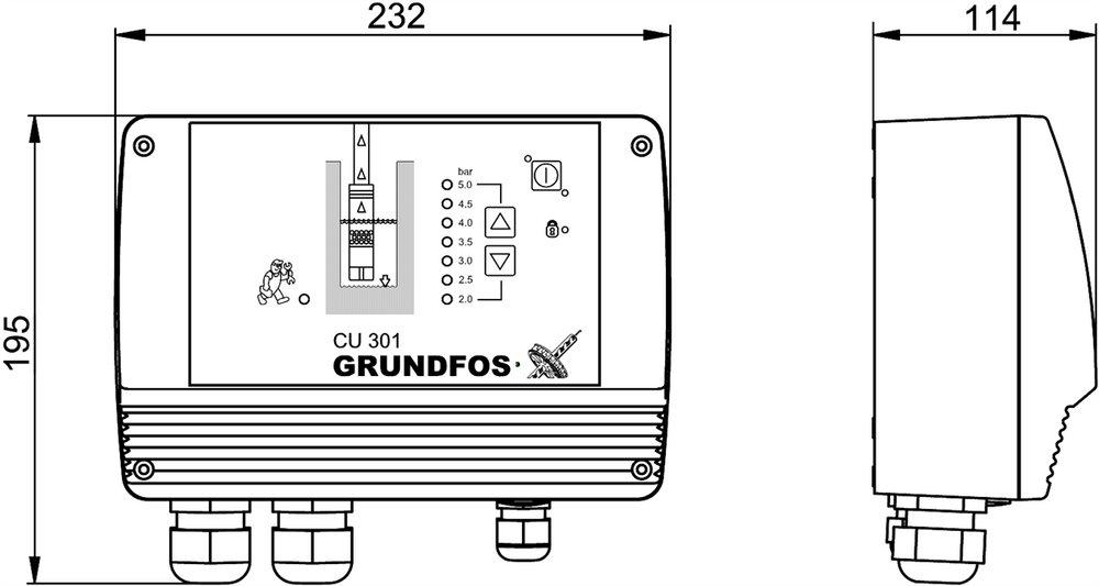 Grundfos 96438895 CU301 Series 1/3 hp Constant Pressure Kit