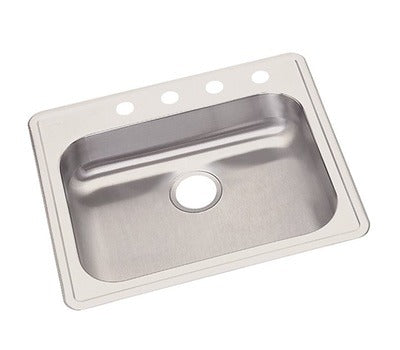 ELKAY Elkay GE125214 Kitchen Sink Satin 25 x 21-1/4 x 5-3/8