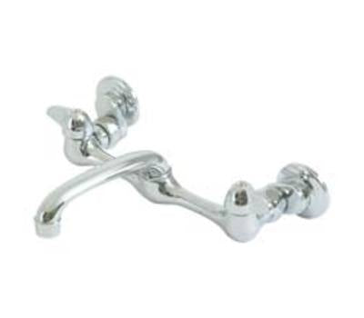 RWC EZ FLO 10142LF 2-Handle Wall-Mount Faucet, Chrome-Plated