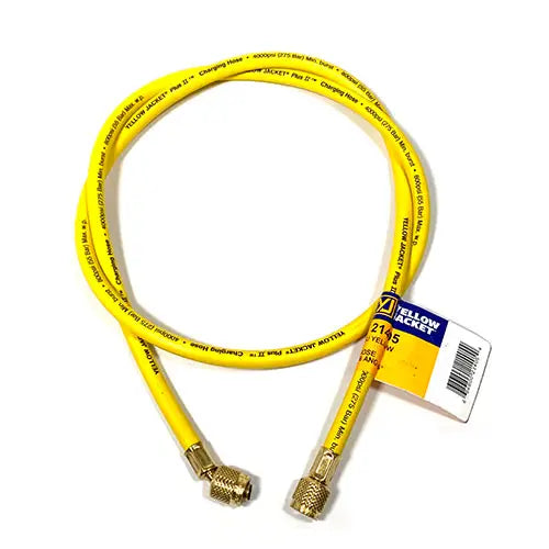 Yellow Jacket 21405 YELLOW 60" PLUS HOSE W/ 1/4" (7/16-20) FEMALE FLARE