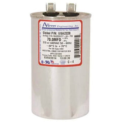 Global USA2228 - Amrad USA2228 Motor Run Single Capacitor, 70 MFD, 370/440V, Round