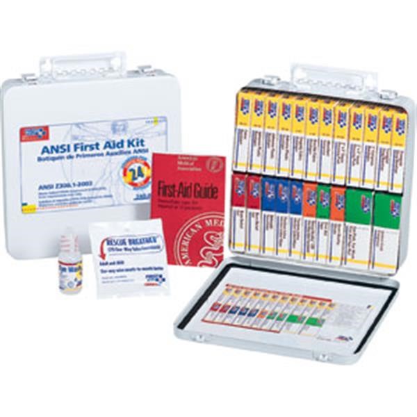 First Aid Only 242AN 24-Unit First Aid Kit Metal Case 242-AN