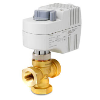 SIEMENS 243-00231 Zone Valve Actuator 24V 1/2 Inch NPT 2.5 Cv with 3-Way Diverting Fail-Safe AB-A Functionality