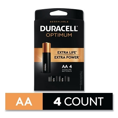 Duracell Duropt1500b4prt Optimum Alkaline Battery AA 4/PK