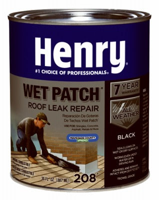 HENRY Henry Co HE208030 Wet Patch Roof Cement 1 Quart