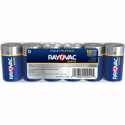 RAYOVAC Rayovac Corporation RAYALD6 Alkaline D Batteries 6-pack