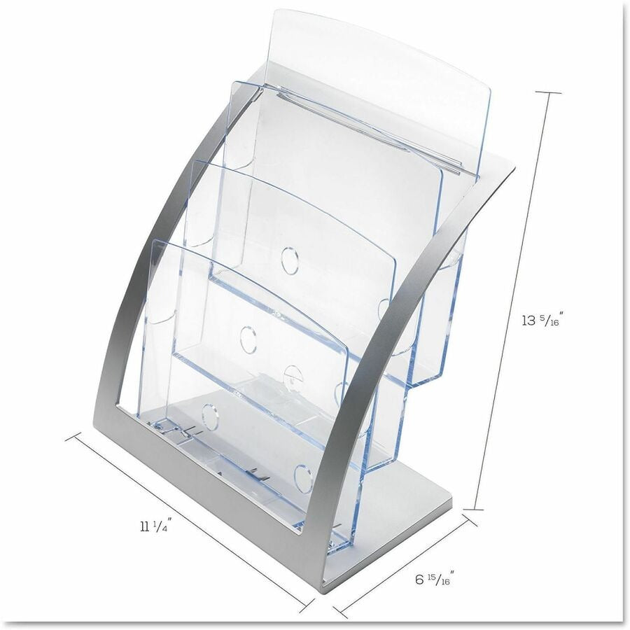 DEFLECTO Deflecto DEF693745 Contemporary Literature Holder 11.25 in x 6.94 in x 13.31 in 1 Pack