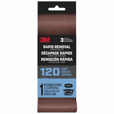 3M 3M BELT3X181PK120 Sanding Belt 120 Grit 3x18 in 10 Pack