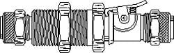PARKER Parker 394PSS-6-6 Compression Bulkhead Shutoff Coupler