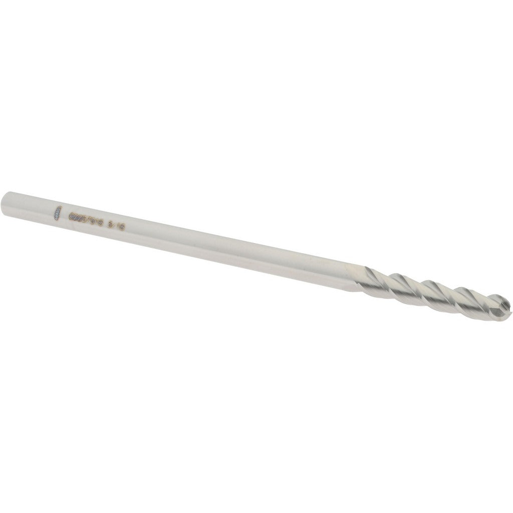 ACCUPRO Accupro 12184496 Ball End Mill 0.1875 in 3 Flute Carbide