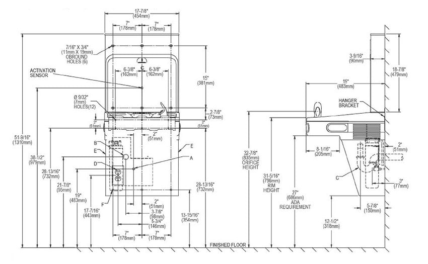 ELKAY Elkay LZO8WSLK ezH2O Bottle Filling Station and Cooler 115V 370W (Single Station) 51300C