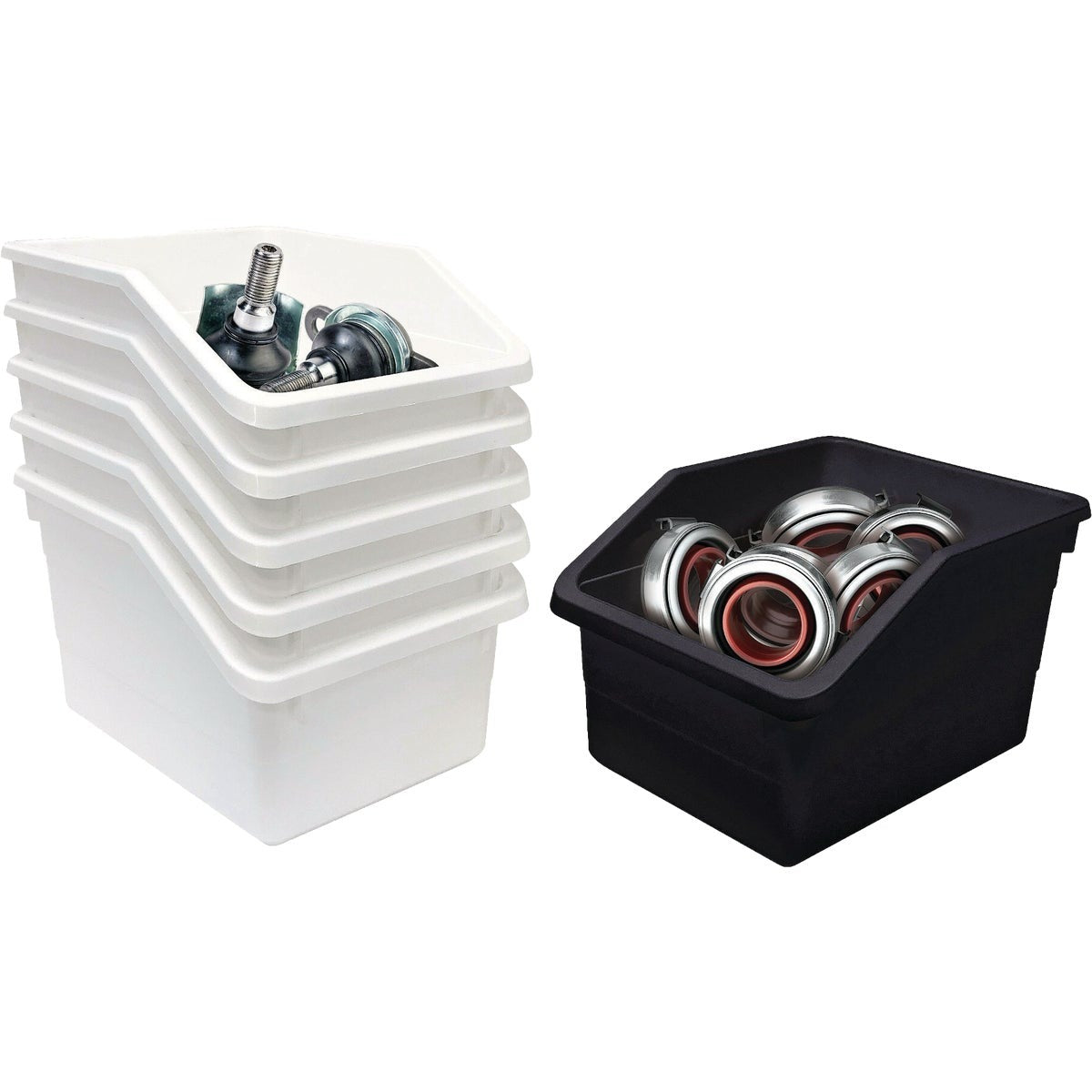 QUANTUM STORAGE SYSTEMS Quantum Storage RNPB1076BK Black Nesting Parts Bin