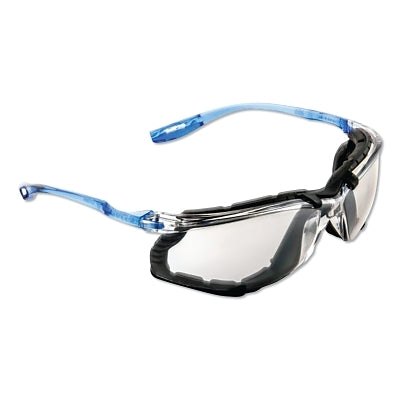 3M 7000128261 Virtua CCS Protective Eyewear I/O Mirror Polycarbonate Lens Anti-Fog Clear Plastic Frame Light Blue Temple