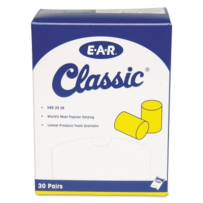 3M 7000127206 E-A-R Classic Foam Earplugs Uncorded Pillow Pack 30 Pairs