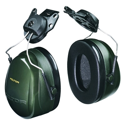 3M 7000009668 Peltor Optime 101 Earmuffs 24 dB NRR Cap Mount Dark Green