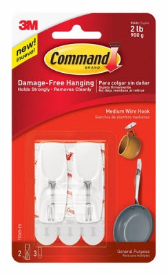 3M 3M Company 17065-ES Medium Wire Toggle Hook White