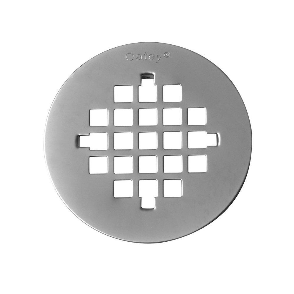 Oatey 42018 Snap-Tite 4-1/4 in Round Stainless Steel Grate in Brushed Nickel