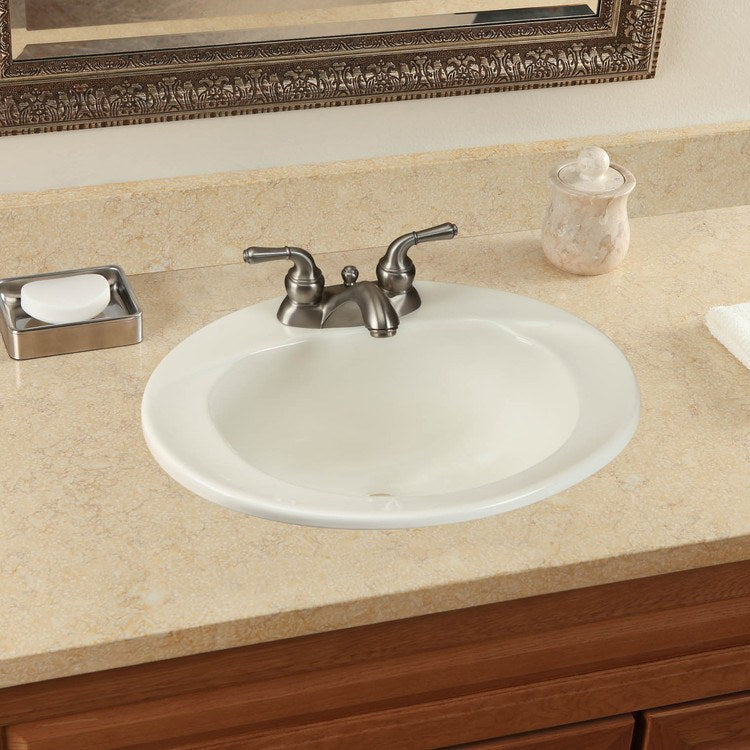 Toto LT501.4#12 Lavatory Sink Centerset Top Mount Self Rimming 20 x 17 Inch 4 Inch Spread