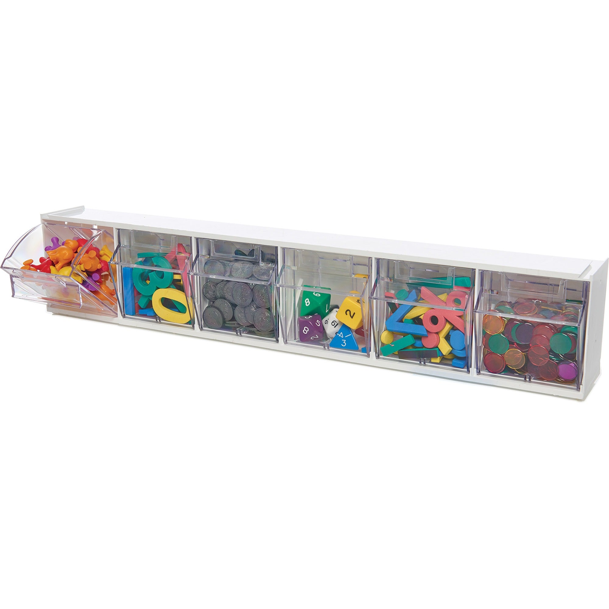 DEFLECTO Deflecto DEF20603OP Tilt Bin Interlocking Multi-Bin Storage Organizer (6-Bin)