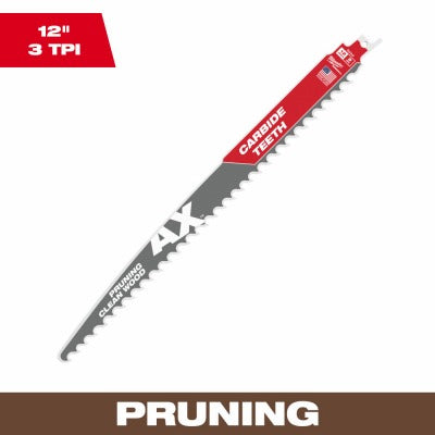 MILWAUKEE Milwaukee 48-00-5233 Sawzall Pruning Blade 12in 3TPI 5-pack